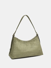Novo Green Amanda Faux Croc Suede Shoulder Bag - Image 2 of 4