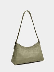 Novo Green Amanda Faux Croc Suede Shoulder Bag - Image 3 of 4