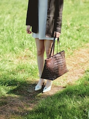 NÚNOO Brown Shopper Braided Texas Bag - Image 2 of 4