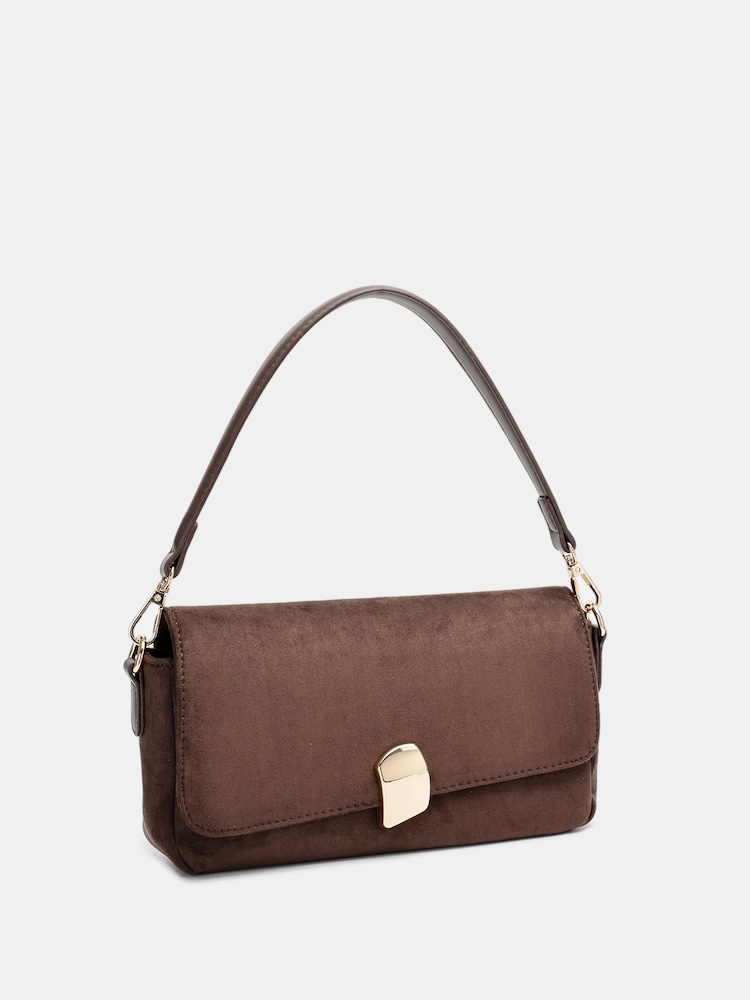 Novo Brown Adeline Hardware Detail Shoulder Bag - Image 2 of 5