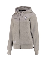 Fanatics Grey Tottenham Hotspur Zip Thru Hoodie Womens - Image 2 of 3