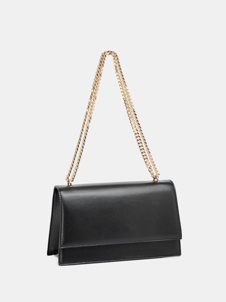 Novo Black Amber Chain Detail Structured Shoulder Bag - Image 2 of 4 Novo Black Amber Chain Detail Structured Shoulder Bag - Image 2 of 4