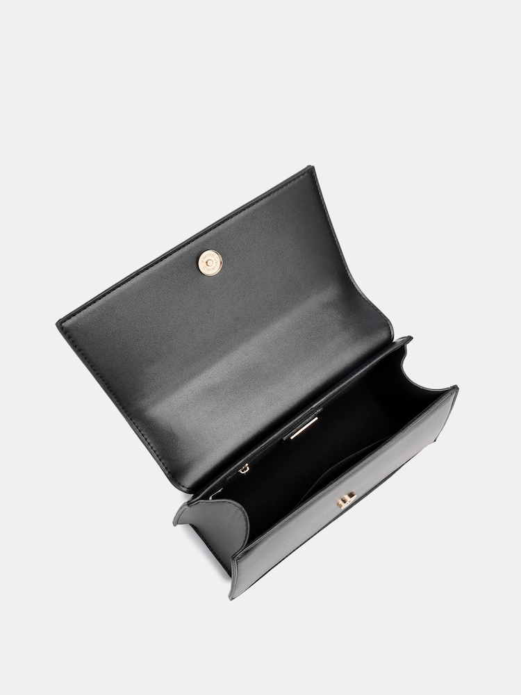 Novo Black Amber Chain Detail Structured Shoulder Bag - Image 4 of 4 Novo Black Amber Chain Detail Structured Shoulder Bag - Image 4 of 4