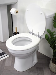 Showerdrape White Norfolk Soft Close Wooden Toilet Seat - Image 2 of 4