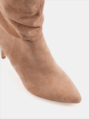 Novo Natural Dante Ruched Point Mid Calf Stiletto Boots - Image 5 of 5