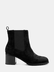 Novo Black Regular Fit Jessica Cleated Block Heel Chelsea Ankle Boots - Image 2 of 6