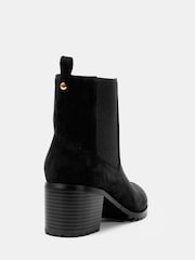 Novo Black Regular Fit Jessica Cleated Block Heel Chelsea Ankle Boots - Image 4 of 6