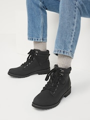 Black Regular/Wide Fit Forever Comfort® Casual Lace-Up Boots - Image 1 of 6