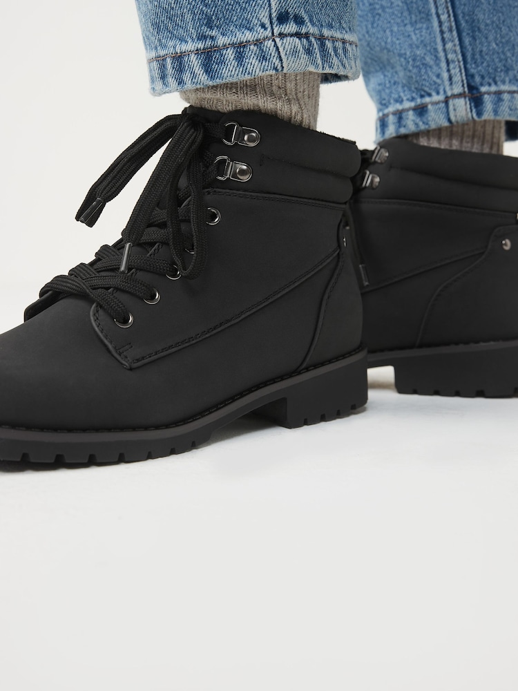 Black Regular/Wide Fit Forever Comfort® Casual Lace-Up Boots - Image 2 of 6
