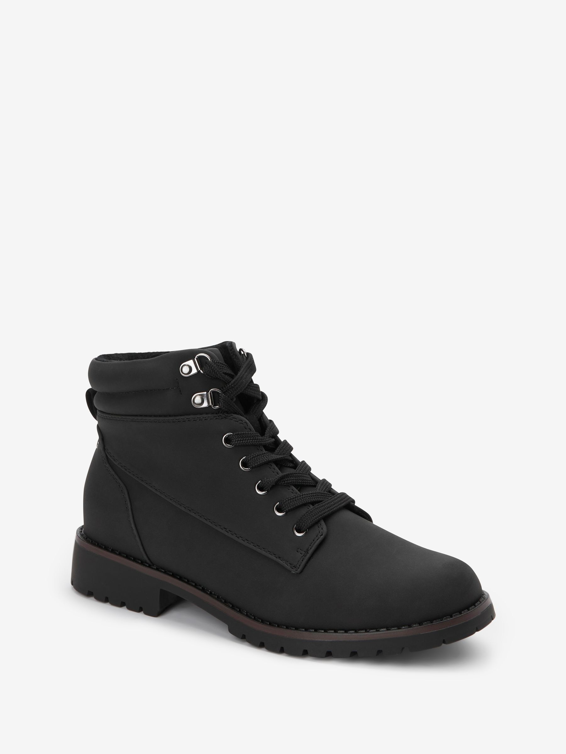 Buy Black Regular Wide Fit Forever Comfort Casual Lace Up Boots from Next Luxembourg