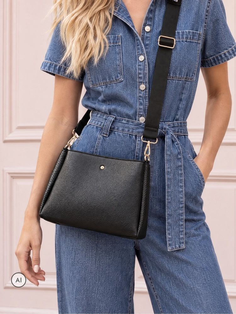 Novo Black Alice Multi Pocket Cross-Body Bag - Image 1 of 4 Novo Black Alice Multi Pocket Cross-Body Bag - Image 1 of 4