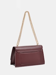 Novo Red Amber Chain Detail Structured Shoulder Bag - Image 4 of 4