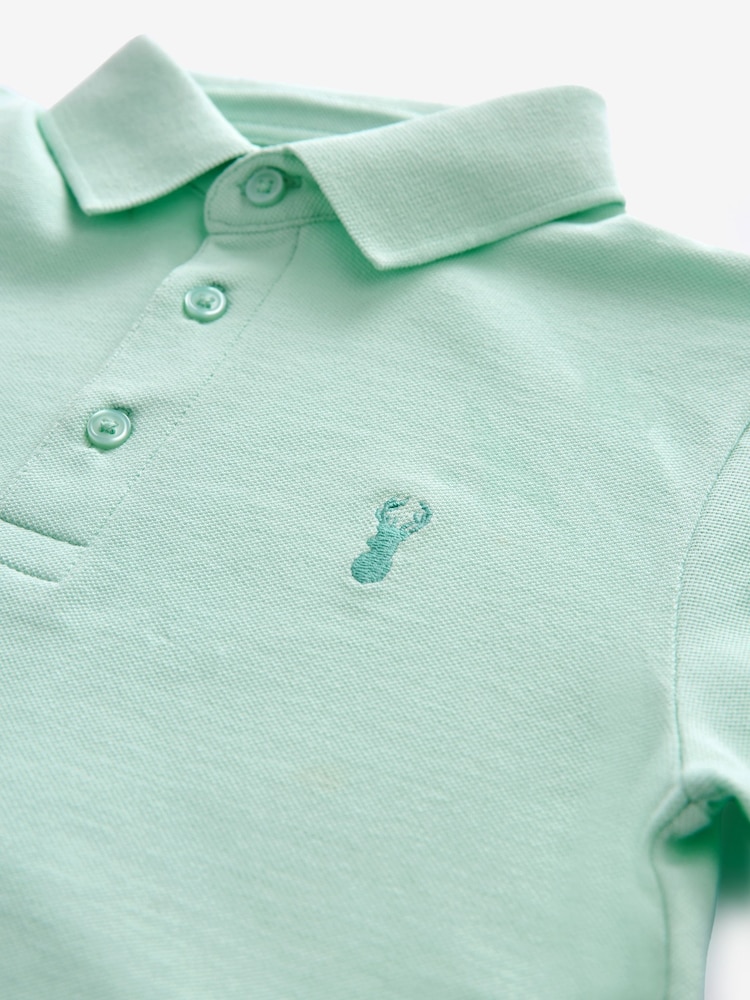 Green Mint Short Sleeve Polo Shirt (3-16yrs) - Image 3 of 3 Green Mint Short Sleeve Polo Shirt (3-16yrs) - Image 3 of 3