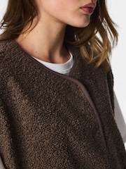 PIECES Grey Teddy Vest - Image 3 of 4