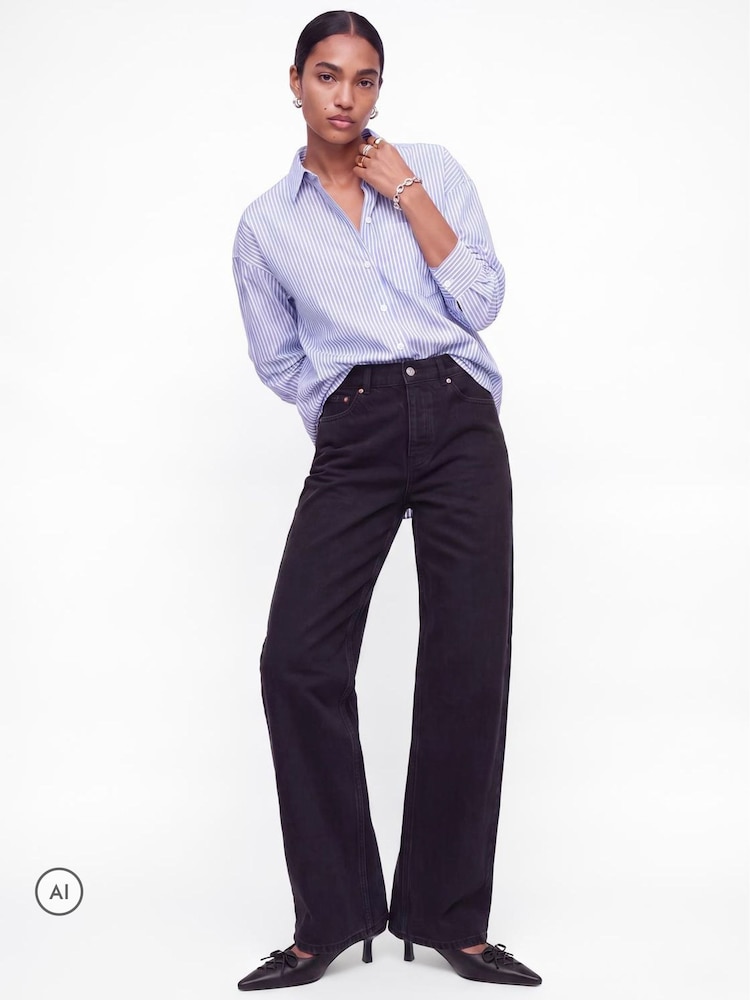 JJXX Black Seville Loose Wide Leg Denim Jeans - Image 2 of 10