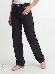 JJXX Black Seville Loose Wide Leg Denim Jeans - Image 4 of 10