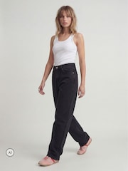JJXX Black Seville Loose Wide Leg Denim Jeans - Image 6 of 10