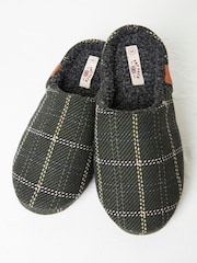 FatFace Green Jamieson Check Slippers - Image 2 of 3