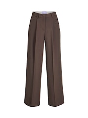 JJXX Brown Wide Leg Pinstripe Tailered Trousers - Image 4 of 7