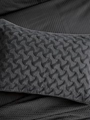 Bedeck of Belfast Charcoal Grey 100% Cotton Velvet Mansa Cushion - Image 3 of 6