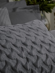 Bedeck of Belfast Charcoal Grey 100% Cotton Velvet Mansa Cushion - Image 5 of 6