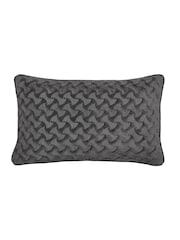 Bedeck of Belfast Charcoal Grey 100% Cotton Velvet Mansa Cushion - Image 6 of 6