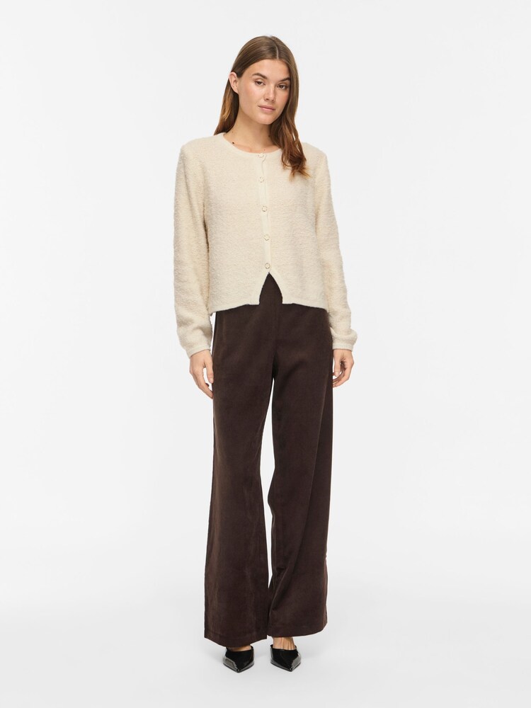 VILA Birch/Cream Knitted Button Jacket - Image 1 of 6