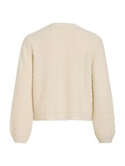 VILA Birch/Cream Knitted Button Jacket - Image 6 of 6