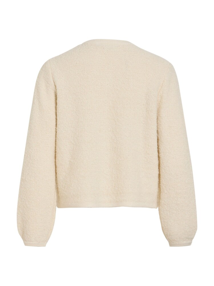VILA Birch/Cream Knitted Button Jacket - Image 6 of 6