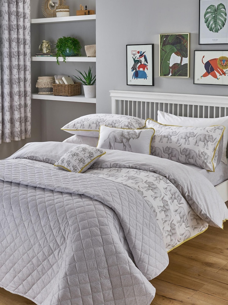 Sam Faiers Little Knightley's Pink Kids Elephant Trail Duvet Cover and Pillowcase Set - Image 4 of 4