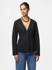 PIECES Black Fitted Blazer - Image 1 of 7