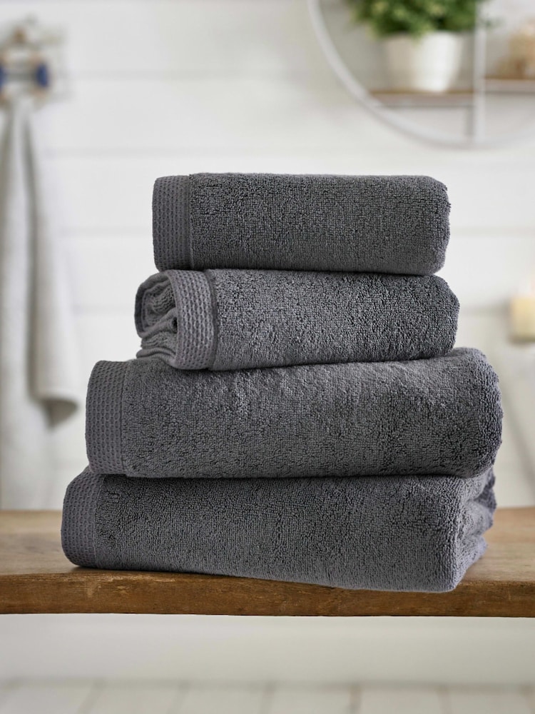 The Lyndon Company Charcoal Egyptian Cotton Plush Spa Towel - Image 1 of 3 The Lyndon Company Charcoal Egyptian Cotton Plush Spa Towel - Image 1 of 3