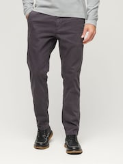 Superdry Grey Slim Officers Chinos Trousers - Image 1 of 1