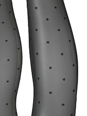 JJXX Black Polka Dot Print 20 Den Tights 2 Pack - Image 4 of 4