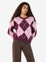 NOISY MAY Argyle Knit Jumper - Image 1 sur 6
