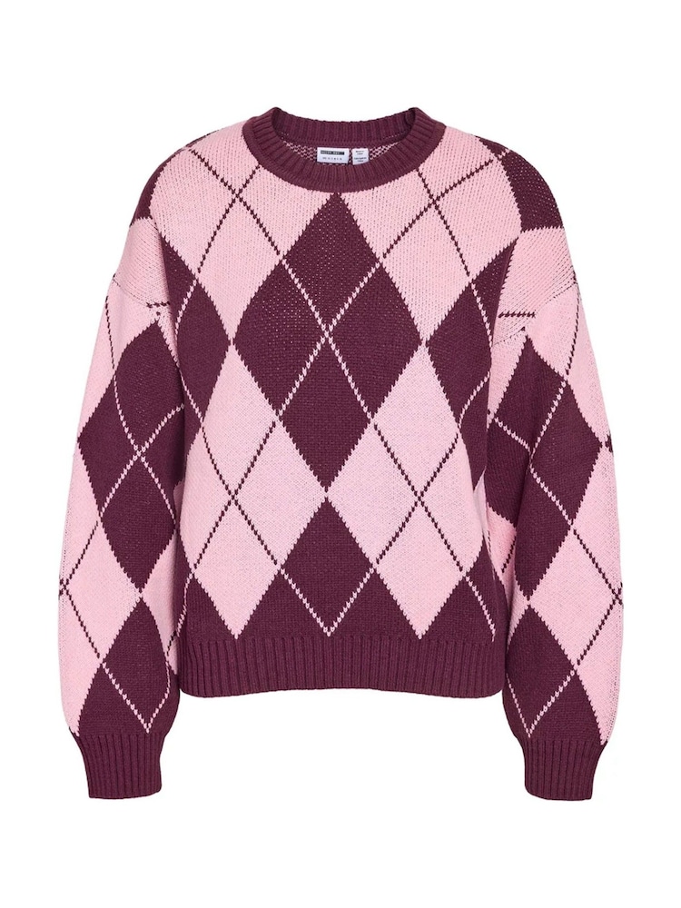 NOISY MAY Argyle Knit Jumper - Image 6 sur 6
