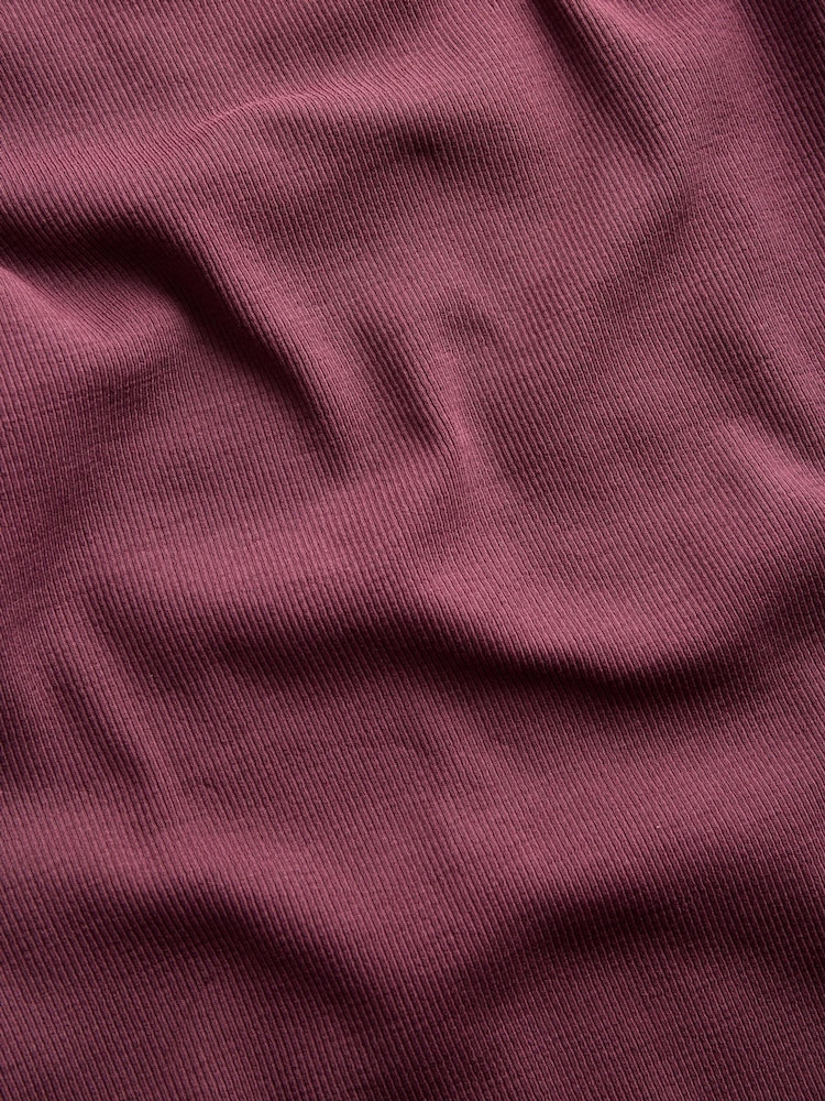Roșu vișiniu - Tricou mulat striat JJXX Mânecă scurtă - Imaginea 7 din 7