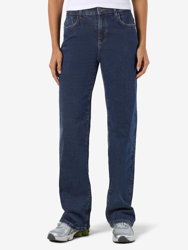 NOISY MAY Blue Straight Leg Denim Jeans - Image 1 of 5 NOISY MAY Blue Straight Leg Denim Jeans - Image 1 of 5