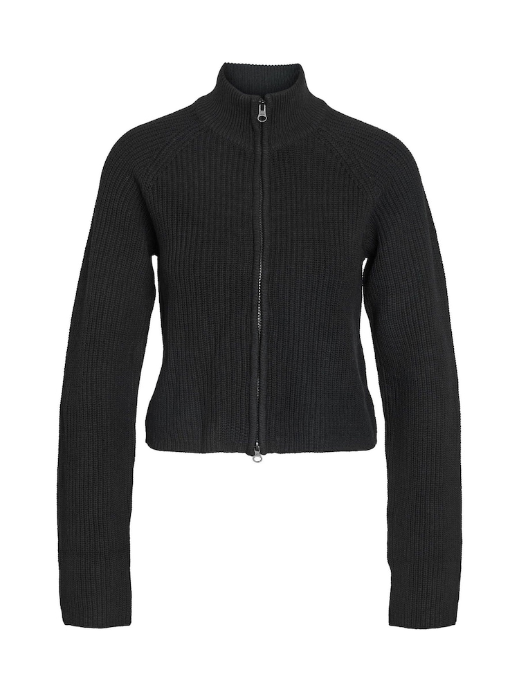 NOISY MAY Black Double Zip Mockneck Knitted Cardigan - Image 6 of 6 NOISY MAY Black Double Zip Mockneck Knitted Cardigan - Image 6 of 6