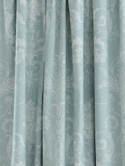 Laura Ashley Duck Egg Blue Josette Blackout 100% Cotton Lined Pencil Pleat Curtains - Image 3 of 3