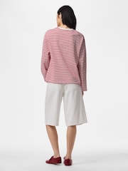 PIECES White Long Sleeve Jersey Relaxed Top - Image 3 of 6