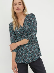 FatFace Black Kinsey Evergreen Blouse - Image 1 of 6