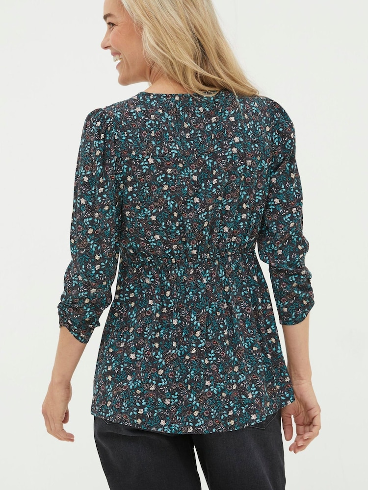 FatFace Black Kinsey Evergreen Blouse - Image 2 of 6