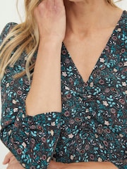 FatFace Black Kinsey Evergreen Blouse - Image 4 of 6