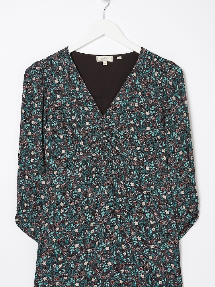 FatFace Black Kinsey Evergreen Blouse - Image 6 of 6