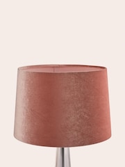 Laura Ashley Pink Velvet Empire Drum Easyfit Nigella Lamp Shade - Image 2 of 8