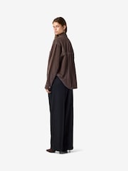 NOISY MAY Brown Denim Relaxed Shacket - Image 10 of 12