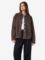 NOISY MAY Brown Denim Relaxed Shacket - Image 3 of 12