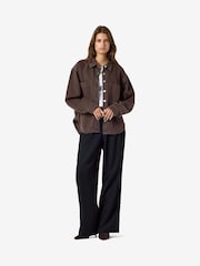 NOISY MAY Brown Denim Relaxed Shacket - Image 4 of 12