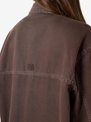 NOISY MAY Brown Denim Relaxed Shacket - Image 9 of 12